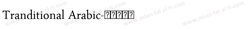 Tranditional Arabic字体转换